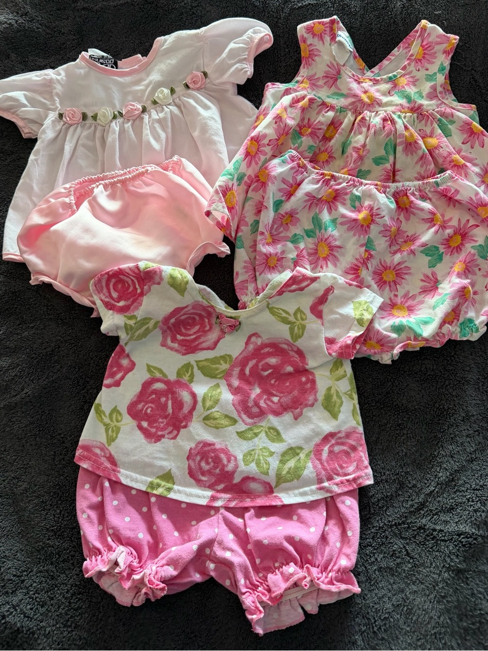 Three outfits for baby girls- Sold Together (6-9 months)